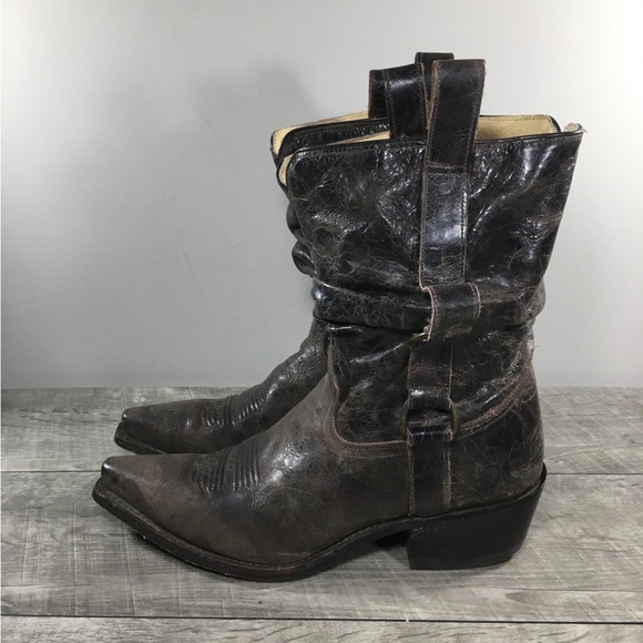 Double H HH Sonora DH5224 Distressed Leather Cowboy Western Slouch Women Boots 8 - Picture 6 of 11